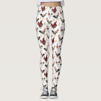 Rustic Chicken Mönster Leggings
