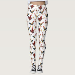 Rustic Chicken Mönster Leggings