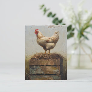 Rustic Chicken och Nest Vykort