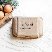 Rustic Chicken Personlig Egg Carton Frimärke
