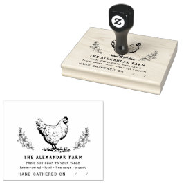 Rustic Chicken Personlig Egg Carton Stämpel