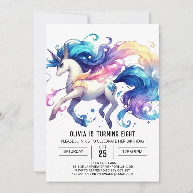 Rustic Children Horse Birthday Inbjudningar (Framsida)