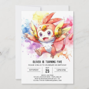 Rustic Children Monkey Birthday Inbjudningar