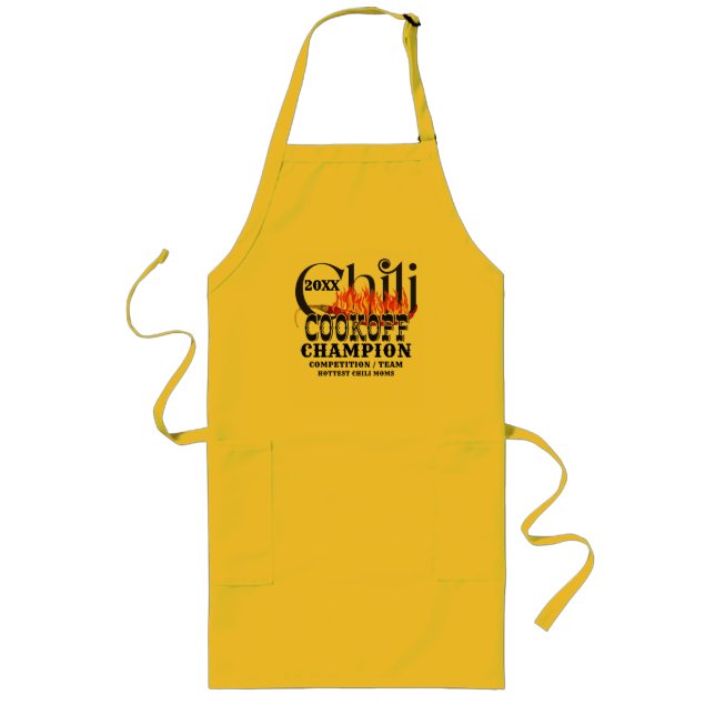 Rustic Chili Cook av Team Tävling Winner Champion Långt Förkläde (Framsidan)