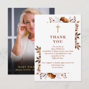 Rustic Christian Firande i livets begravningsfoto Tack Kort