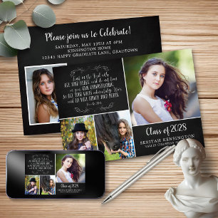 Rustic Christian Studenten Bible Verse Photo Inbjudningar