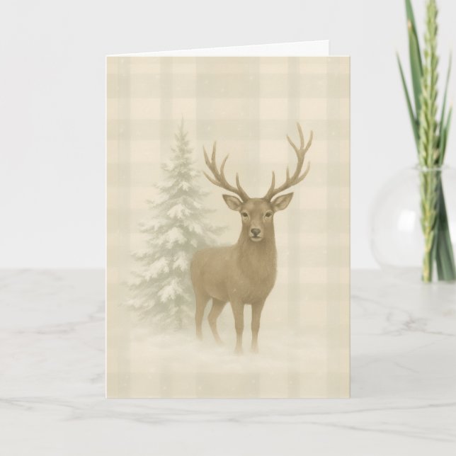 Rustic Christmas Card Kort (Framsida)