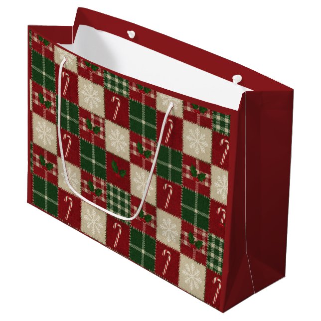 Rustic Christmas Quilt Plaid (Framsidan Vinklad)