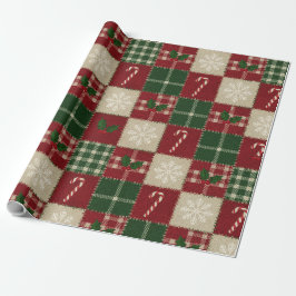 Rustic Christmas Quilt Plaid Presentpapper