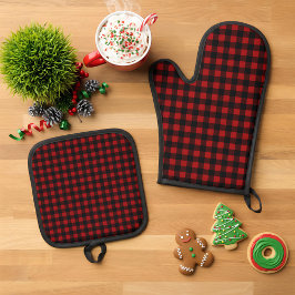 Rustic Christmas Red & Black Buffalo Plaid