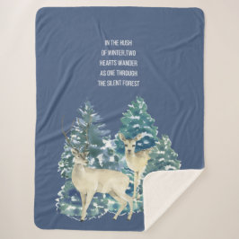 Rustic Christmas Snowy Forest Deer Decor For Home