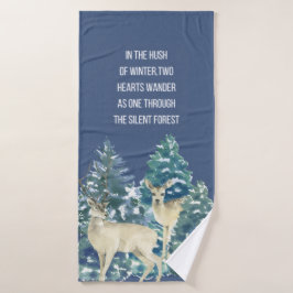 Rustic Christmas Snowy Forest Deer Decor For Home