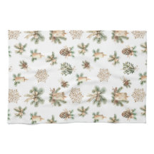 Rustic Christmas Tea Towel