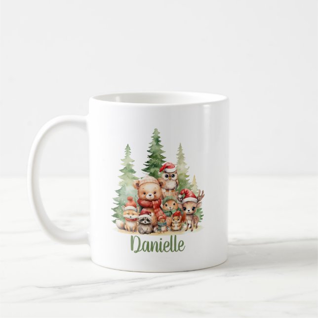 RUSTIC CHRISTMAS WOODLAND ANIMALS KAFFEMUGG (Vänster)