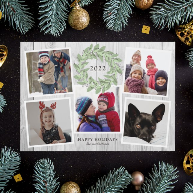 RUSTIC CHRISTMAS WREATH Photo Collage (Skapare uppladdad)