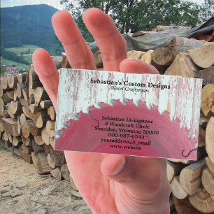 Rustic Circular Saw Woodworking Crateur Visitkort