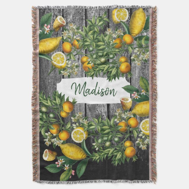 Rustic Citrus Garden Filt (Framsidan Vertikal)