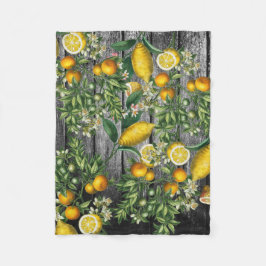 Rustic Citrus Garden Fleecefilt
