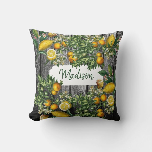Rustic Citrus Garden Kudde (Framsida)