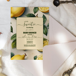 Rustic Citrus Lemon Orchard Baby Shower Inbjudningar