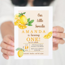 Rustic Citrus Little honey Lemon 1st Birthday