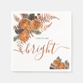 Rustic Citrus och Gräs Winter Helgdag Pappersservett