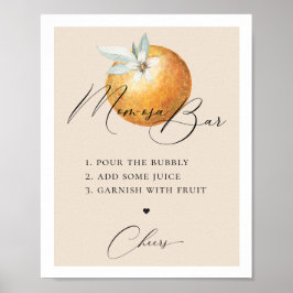Rustic Citrus Orange Mamma-osa Pub Poster