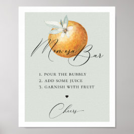 Rustic Citrus Orange Mamma-osa Pub Poster