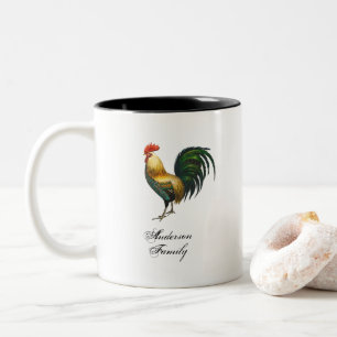 Rustic Classic tupp-personligen namn Två-Tonad Mugg