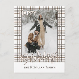 Rustic Classy Elegant Play Mönster Helg Vykort