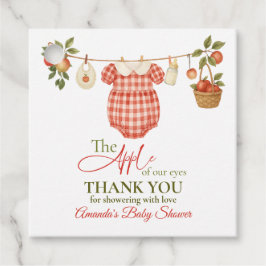 Rustic Clothesline Apple Locally Grown Baby Shower Gåvor Etiketter