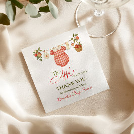 Rustic Clothesline Apple Locally Grown Baby Shower Pappersservett