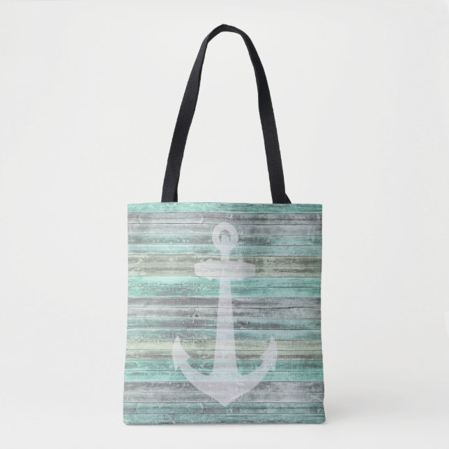 Rustic Coastal Decor Anchor Tygkasse (Framsida)