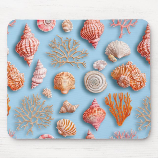 Rustic Coastal - Seashells, Starfish, Reef (15) Musmatta (Framsidan)