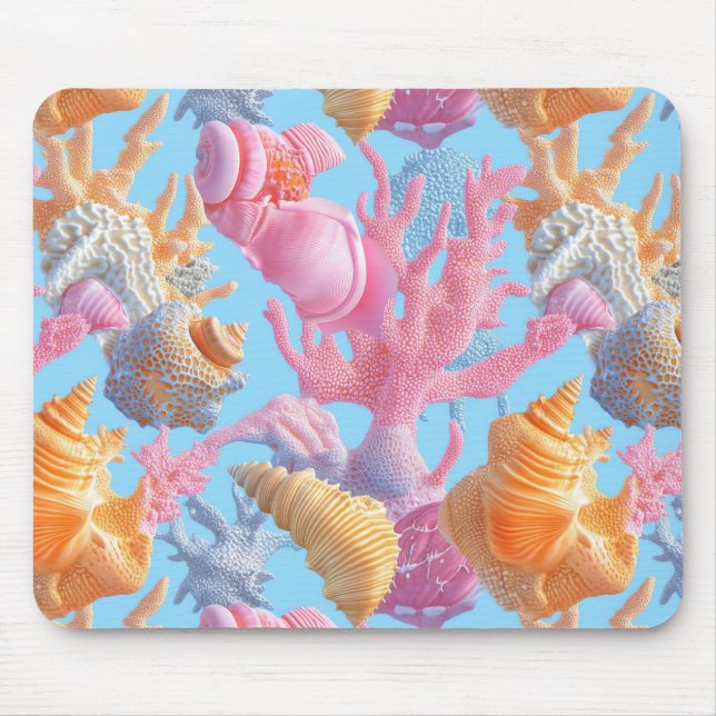 Rustic Coastal - Seashells, Starfish, Reef (18) Musmatta (Framsidan)