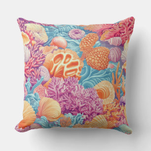 Rustic Coastal - Seashells, Starfish, Reef (20) Kudde