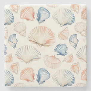 Rustic Coastal - Seashells, Starfish, Reef (21) Stenunderlägg