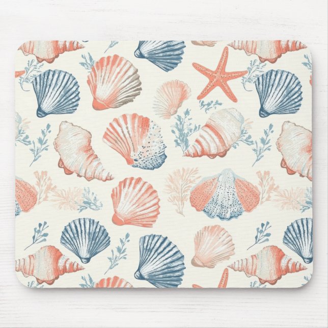 Rustic Coastal - Seashells, Starfish, Reef (23) Musmatta (Framsidan)