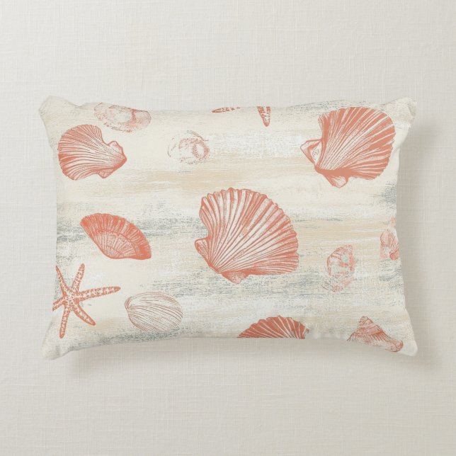 Rustic Coastal - Seashells, Starfish, Reef (29) Prydnadskudde (Framsidan)