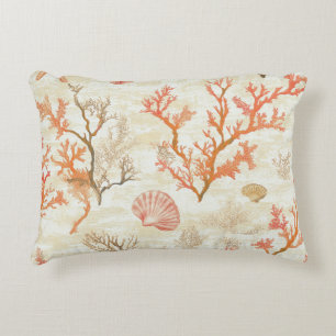 Rustic Coastal - Seashells, Starfish, Reef (2) Prydnadskudde