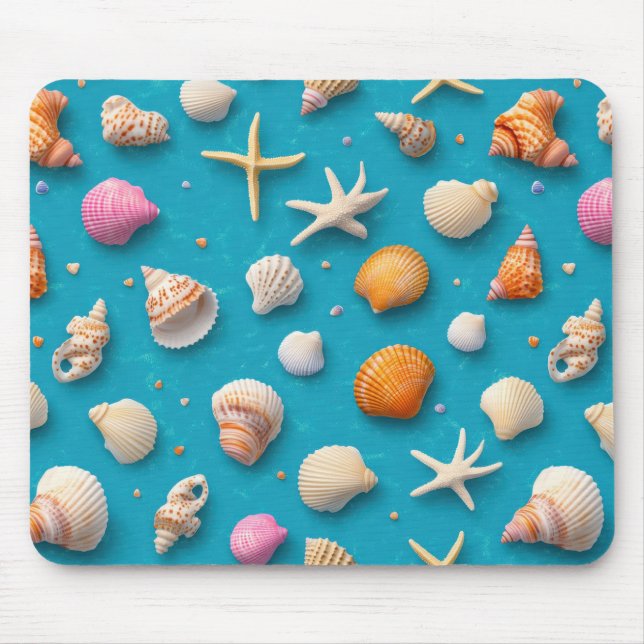 Rustic Coastal - Seashells, Starfish, Reef (3) Musmatta (Framsidan)