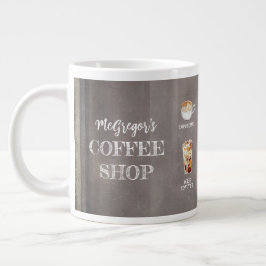 Rustic Coffee Shop Family eller Business Brown Jumbo Mugg