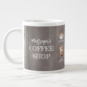 Rustic Coffee Shop Family eller Business Brown Jumbo Mugg