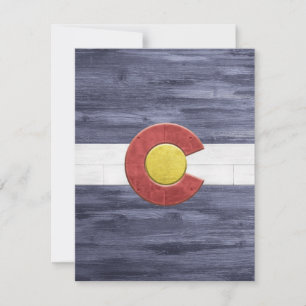 Rustic Colorado Flagga Tack Kort