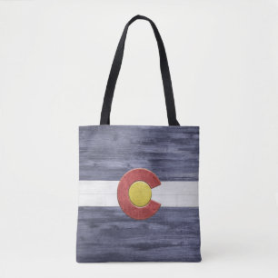 Rustic Colorado Flagga Tygkasse