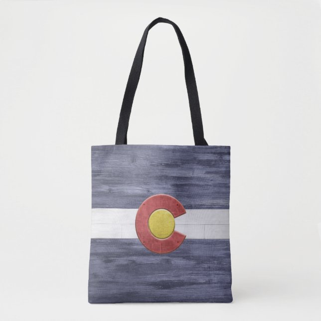 Rustic Colorado Flagga Tygkasse (Framsida)