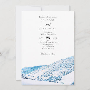 Rustic Colorado Mountain Winter Wedding Inbjudningar