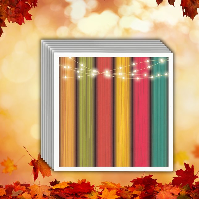 Rustic Colorful Little Turkey Baby Shower Pappersservett (Skapare uppladdad)