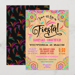 Rustic Colorful Mexican Fiesta Möhippa Inbjudningar