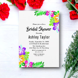 Rustic Colorful Ro Sommar Blommigt Möhippa Inbjudningar